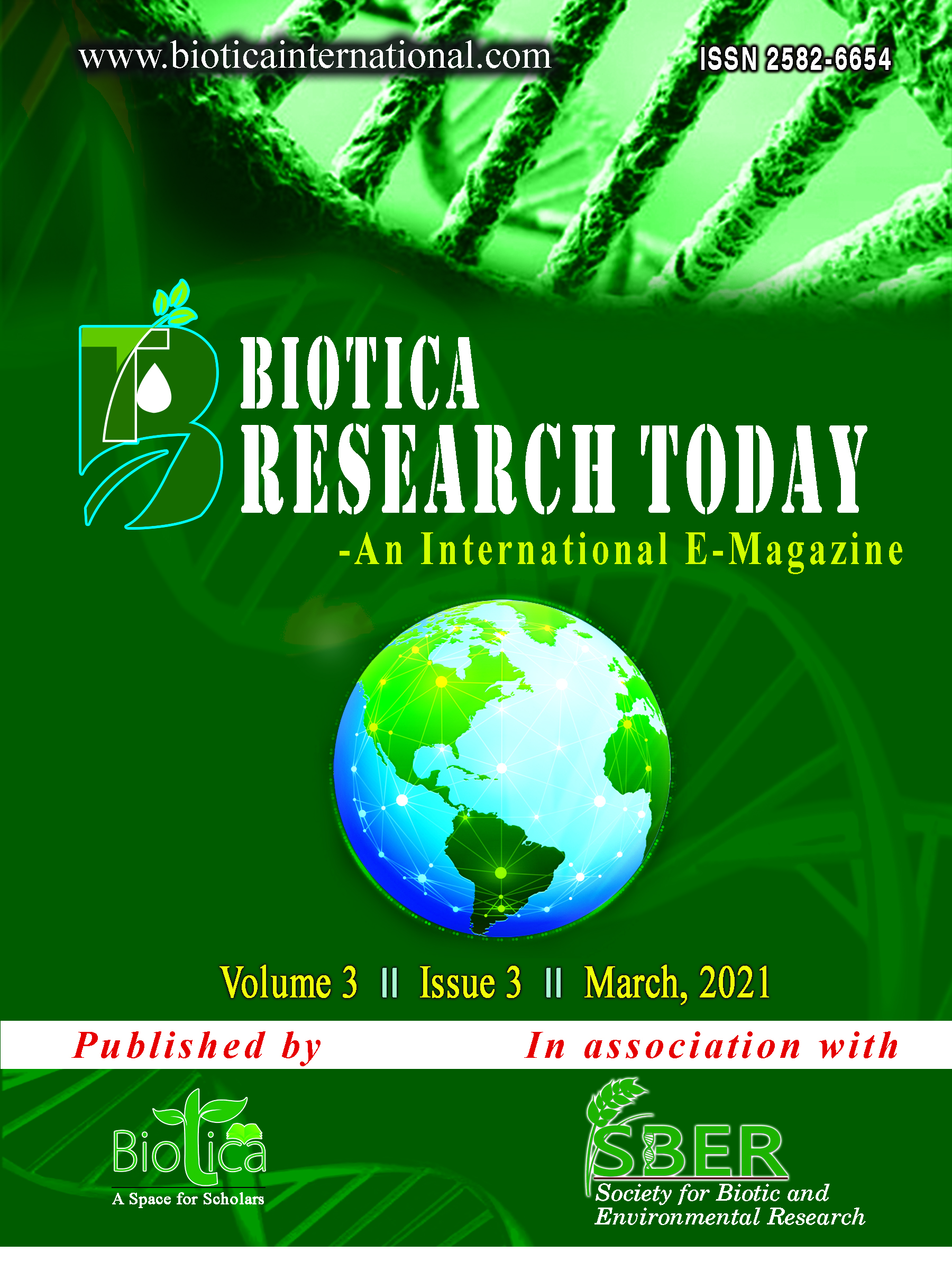 Biotica Research Today Vol 3 Issue 3 Cover Page